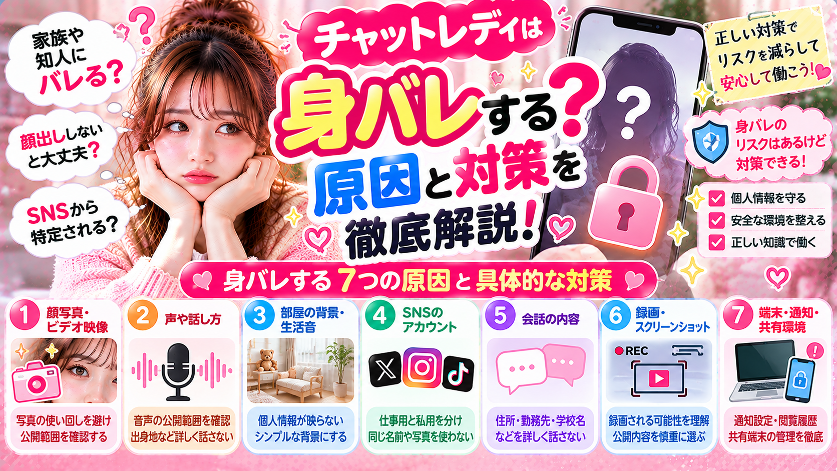 チャットレディは身バレする?原因と対策